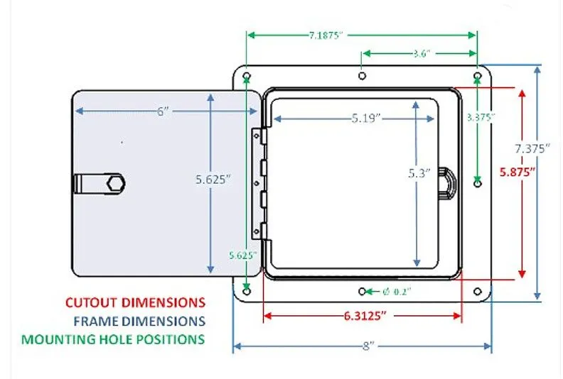 Universal Access Door-White